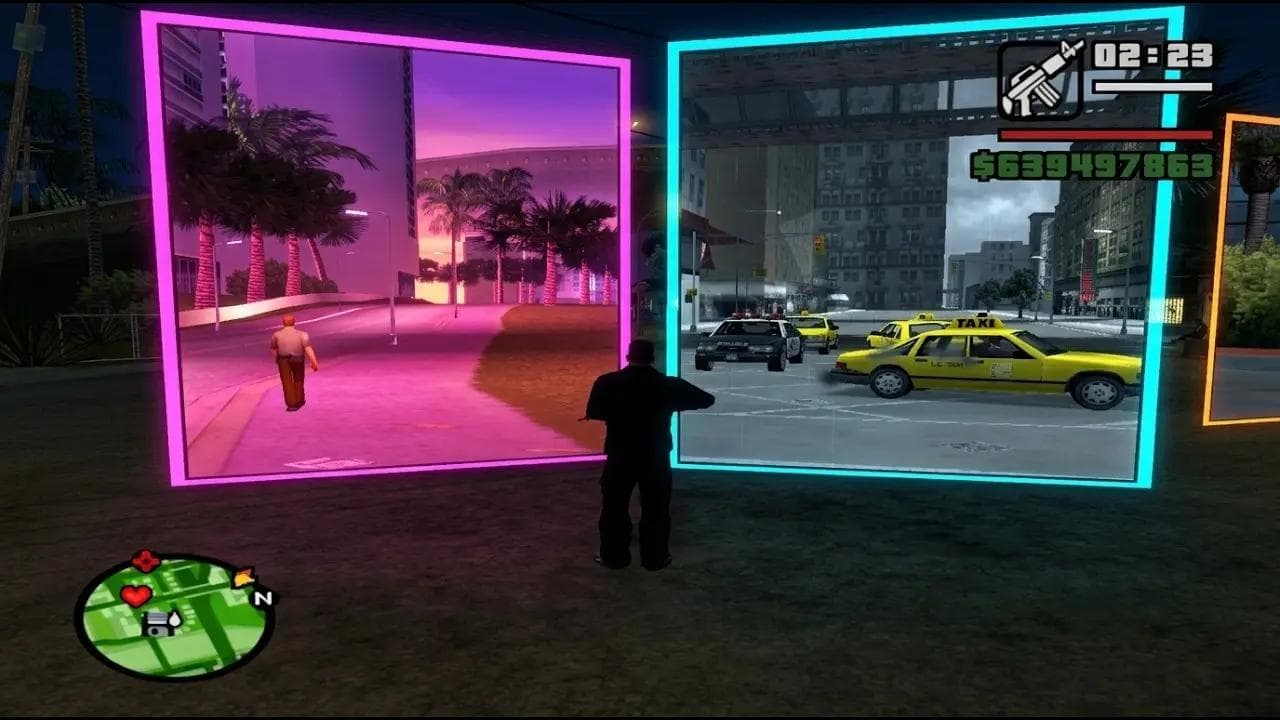 Mod cria multiverso de GTA com portais entre San Andreas, Vice City e GTA III