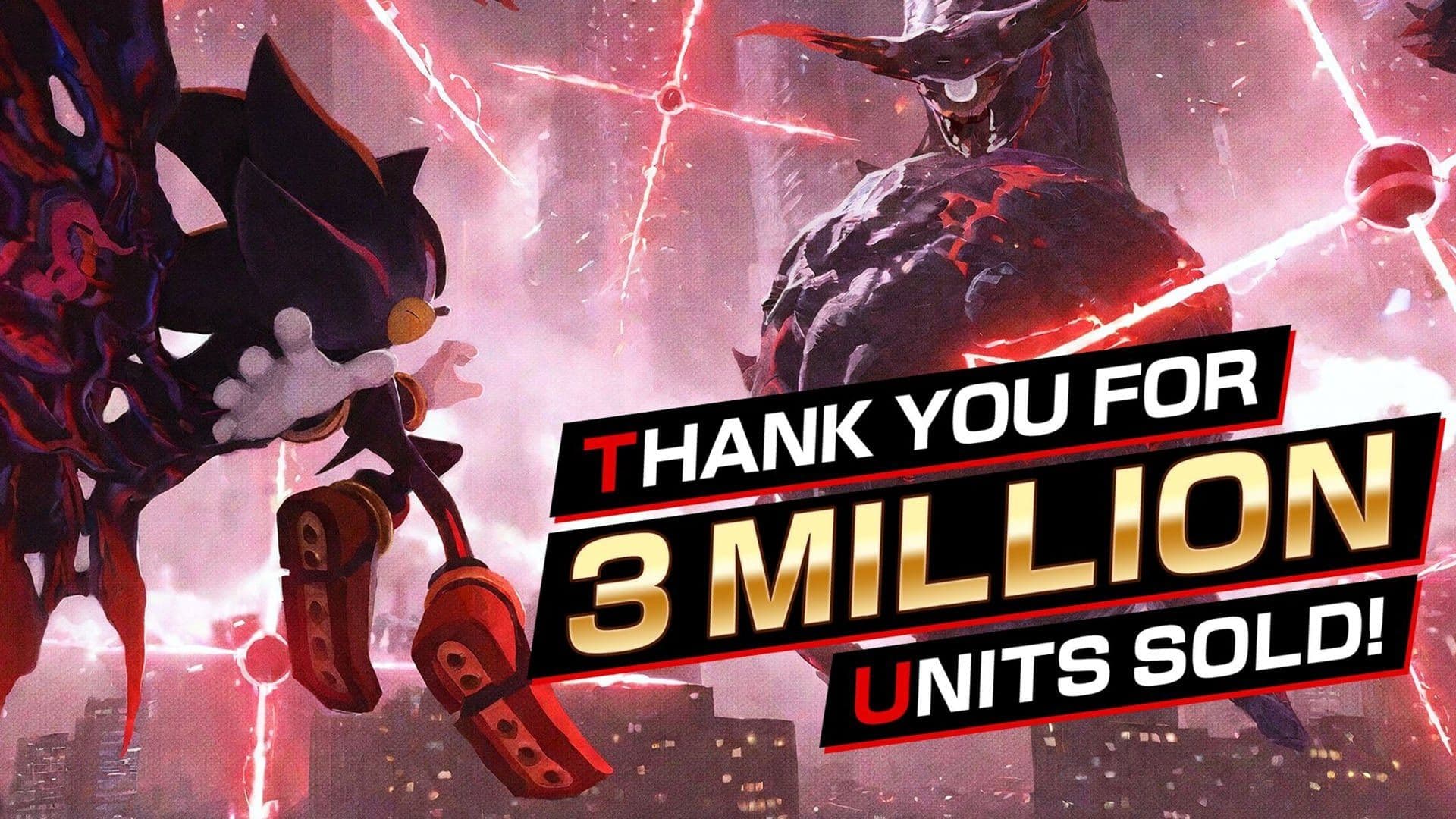 Sonic X Shadow Generations já vendeu mais de 3 milhões de cópias