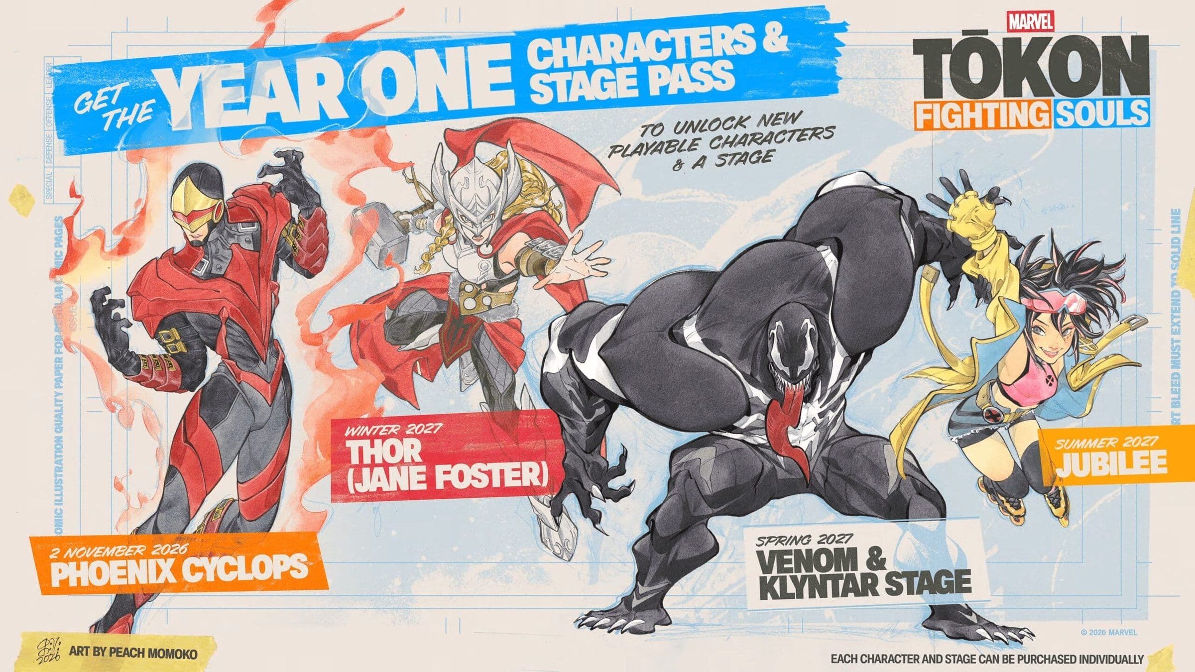 Marvel Tōkon: Fighting Souls revela Jane Foster Thor, Venom e Jubileu no DLC