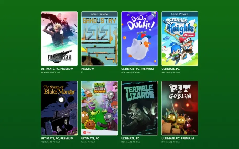 Xbox Game Pass recebe Final Fantasy VII Remake e mais 7 jogos em outubro