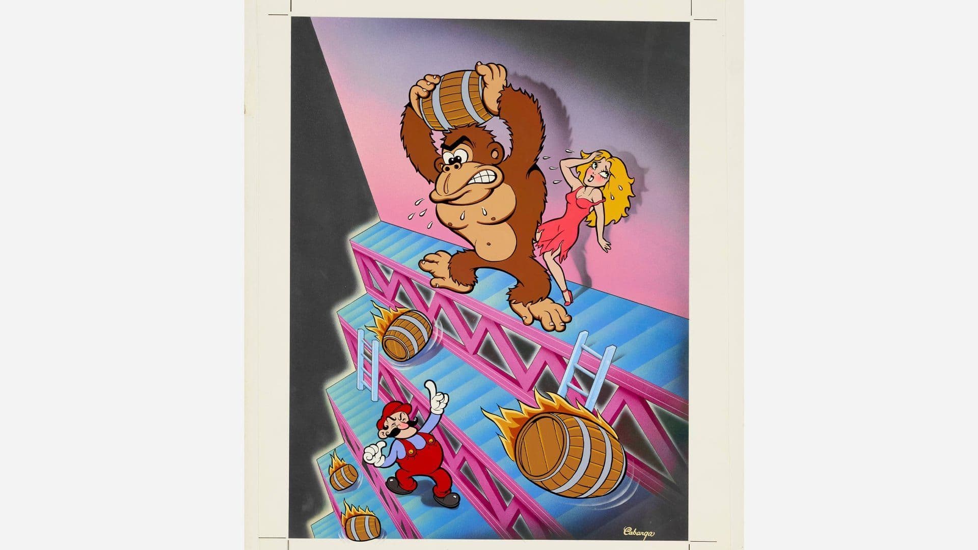Ex-funcionária da Nintendo leiloa arte original de Donkey Kong