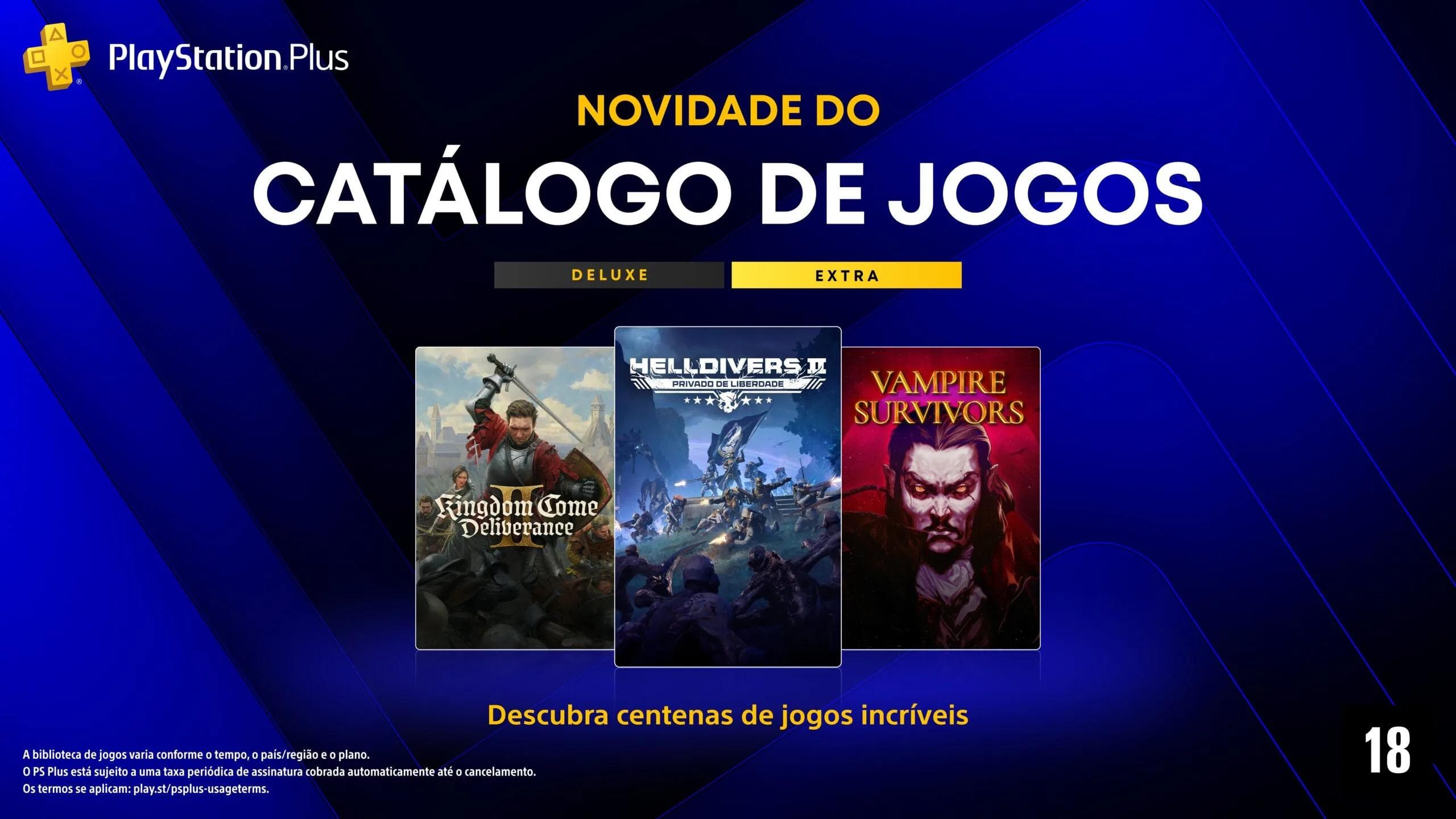 PS Plus de agosto traz Kingdom Come 2, Helldivers 2 e mais 8 jogos
