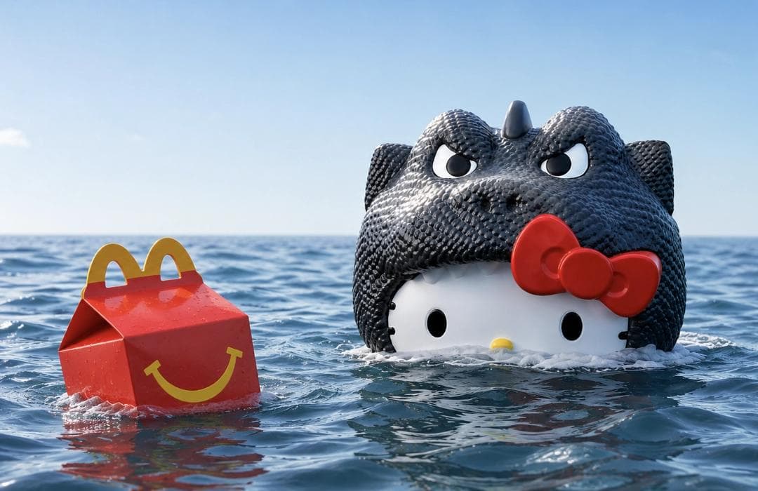 McDonald's anuncia crossover de Hello Kitty com Godzilla no Happy Meal