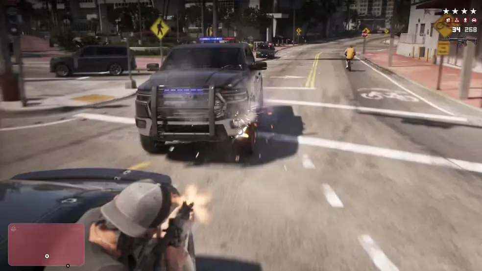 GTA 6 tem polícia que rastreia sua roupa, carro e armas separadamente
